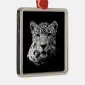 Zwart-witte jaguar metalen ornament (Rechts)