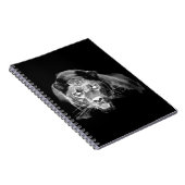 Zwart-witte jaguar notitieboek (Rechterzijde)