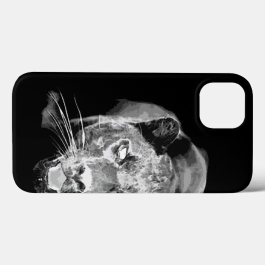 Zwart-witte jaguar-oog Case-Mate iPhone case (Achterkant (horizontaal))