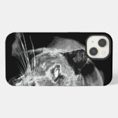 Zwart & Witte Jaguar Oog iPhone Hoesje (Achterkant horizontaal)