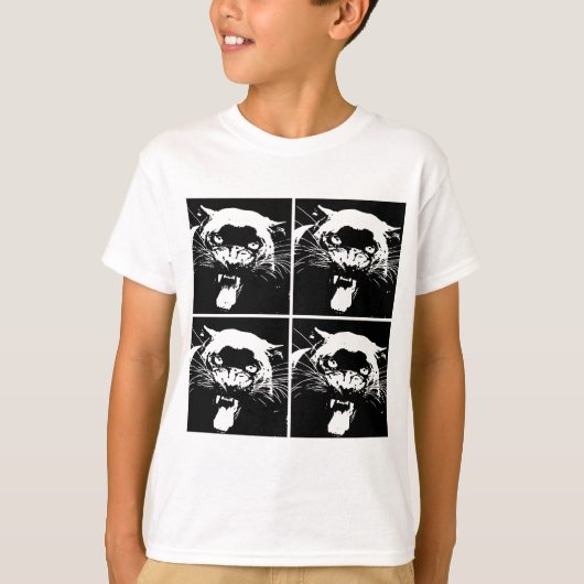 Zwart-witte jaguar t-shirt (Voorkant)