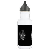 Zwart-witte jaguar waterfles  (Links)