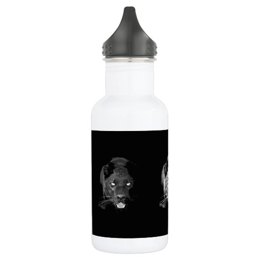 Zwart-witte jaguar waterfles  (Links)