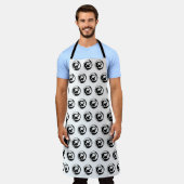 Zwart-witte jangdolfijnen schort (Gedragen)