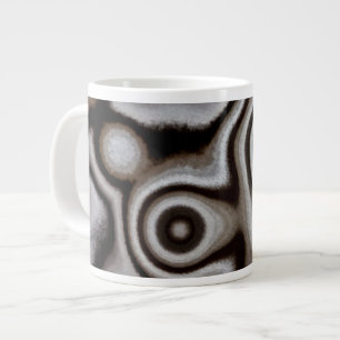 Zwart-witte jaspis steen grote koffiekop