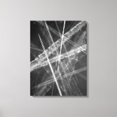 Zwart-witte Jet Trails Canvas Afdruk (Voorkant)
