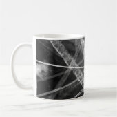 Zwart-witte Jet Trails Koffiemok (Links)
