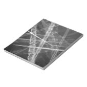 Zwart-witte Jet Trails Notitieblok (Linkerzijde)