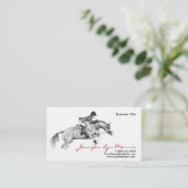 Zwart-witte jodenpaard visitekaartje (Staand voorkant)