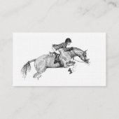 Zwart-witte jodenpaard visitekaartje (Achterkant)