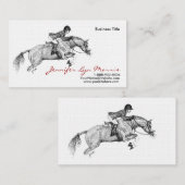 Zwart-witte jodenpaard visitekaartje (Voorkant / Achterkant)