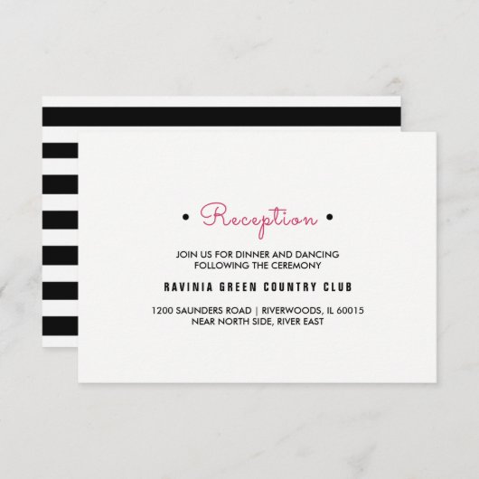 Zwart | Witte Kaarten voor het trekken van bruilof (Voorkant / Achterkant)