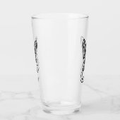 Zwart-witte kabouterkonijn glas (Links)