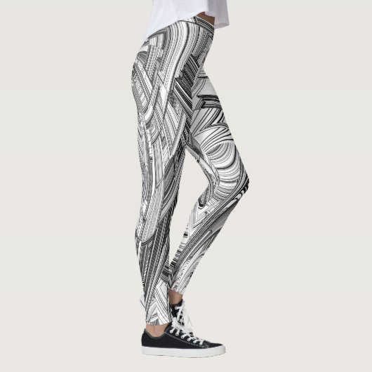 Zwart-witte kalamiteit leggings (Rechts)