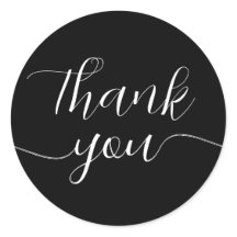 Zwart-witte kalligrafie Elegant Hartelijk dank
