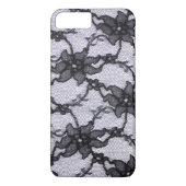 Zwart-witte kant Case-Mate iPhone case (Achterkant)
