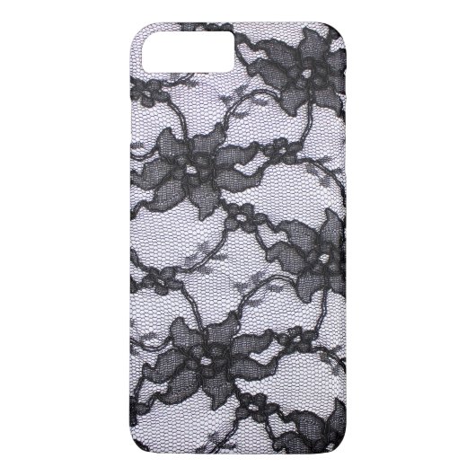 Zwart-witte kant Case-Mate iPhone case (Achterkant)