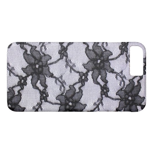 Zwart-witte kant Case-Mate iPhone case (Achterkant (Horizontaal))