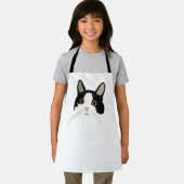 Zwart-witte kat Cute dier kinderen Schort (Insitu)