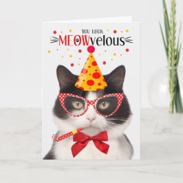 Zwart-witte kat MEOWvelous Verjaardag Kaart
