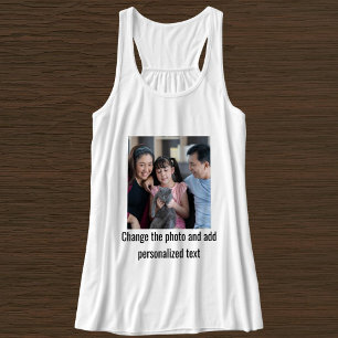 Zwart Witte Kat Moeder Familie Huisdier Foto Perso Tanktop