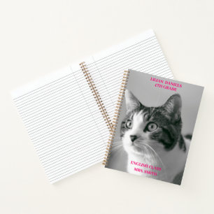 Zwart-witte kat  notitieboek