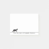 Zwart-witte kat Personaliseer notities Post-it® Notes (Voorkant)