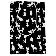 Zwart-witte kat silhouet
