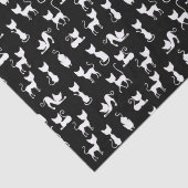 Zwart-witte kat silhouet tissuepapier (Detail)