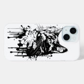 Zwart-witte kat splash Case-Mate iPhone case (Achterkant (horizontaal))