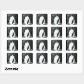 Zwart-witte kat Stickers (Vel)