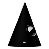 Zwart-witte kat Verjaardag Feesthoedjes (Links)