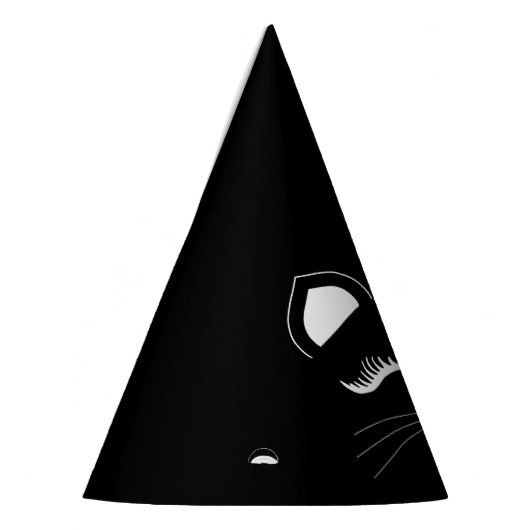 Zwart-witte kat Verjaardag Feesthoedjes (Links)