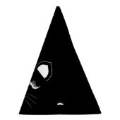 Zwart-witte kat Verjaardag Feesthoedjes (Rechts)