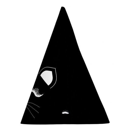 Zwart-witte kat Verjaardag Feesthoedjes (Rechts)