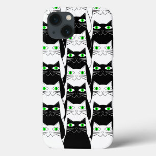 Zwart-witte katten Case-Mate iPhone case