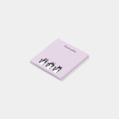 Zwart-witte katten | Drie wijze katjes paars Post-it® Notes (Schuin)