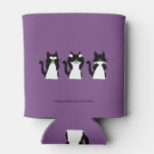 Zwart Witte Katten | Drie Wijze Kitties Blikjeskoeler (Achterkant)