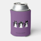 Zwart Witte Katten | Drie Wijze Kitties Blikjeskoeler (Blikje Achterkant)