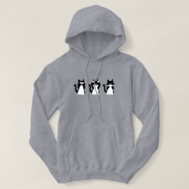 Zwart Witte Katten | Drie Wijze Kitties Hoodie