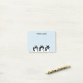 Zwart Witte Katten | Drie Wijze Kitties Post-it® Notes (Op bureau)