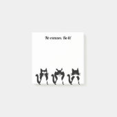 Zwart Witte Katten | Drie Wijze Kitties Post-it® Notes (Voorkant)