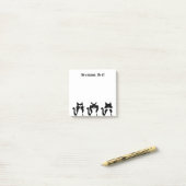 Zwart Witte Katten | Drie Wijze Kitties Post-it® Notes (Op bureau)