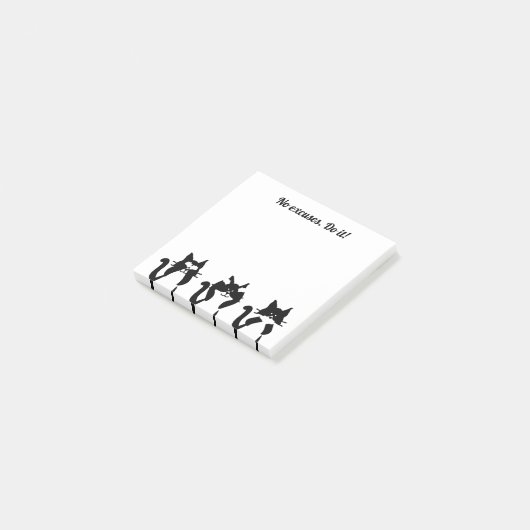 Zwart Witte Katten | Drie Wijze Kitties Post-it® Notes (Schuin)