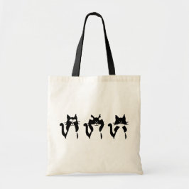 Zwart Witte Katten | Drie Wijze Kitties Tote Bag