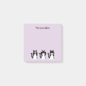 Zwart-witte katten | Drie Wijze Paarse Katten Post-it® Notes (Voorkant)