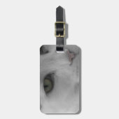 Zwart-witte katten gezicht bagagelabel (Voorkant verticaal)
