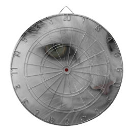 Zwart-witte katten gezicht dartbord