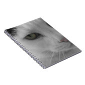 Zwart-witte katten gezicht notitieboek (Rechterzijde)
