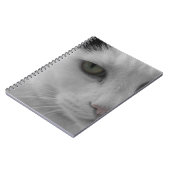 Zwart-witte katten gezicht notitieboek (Linkerzijde)